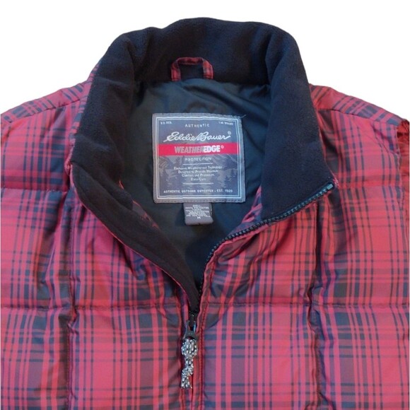 Eddie Bauer Goose Down Plaid Vest - Picture 5 of 7
